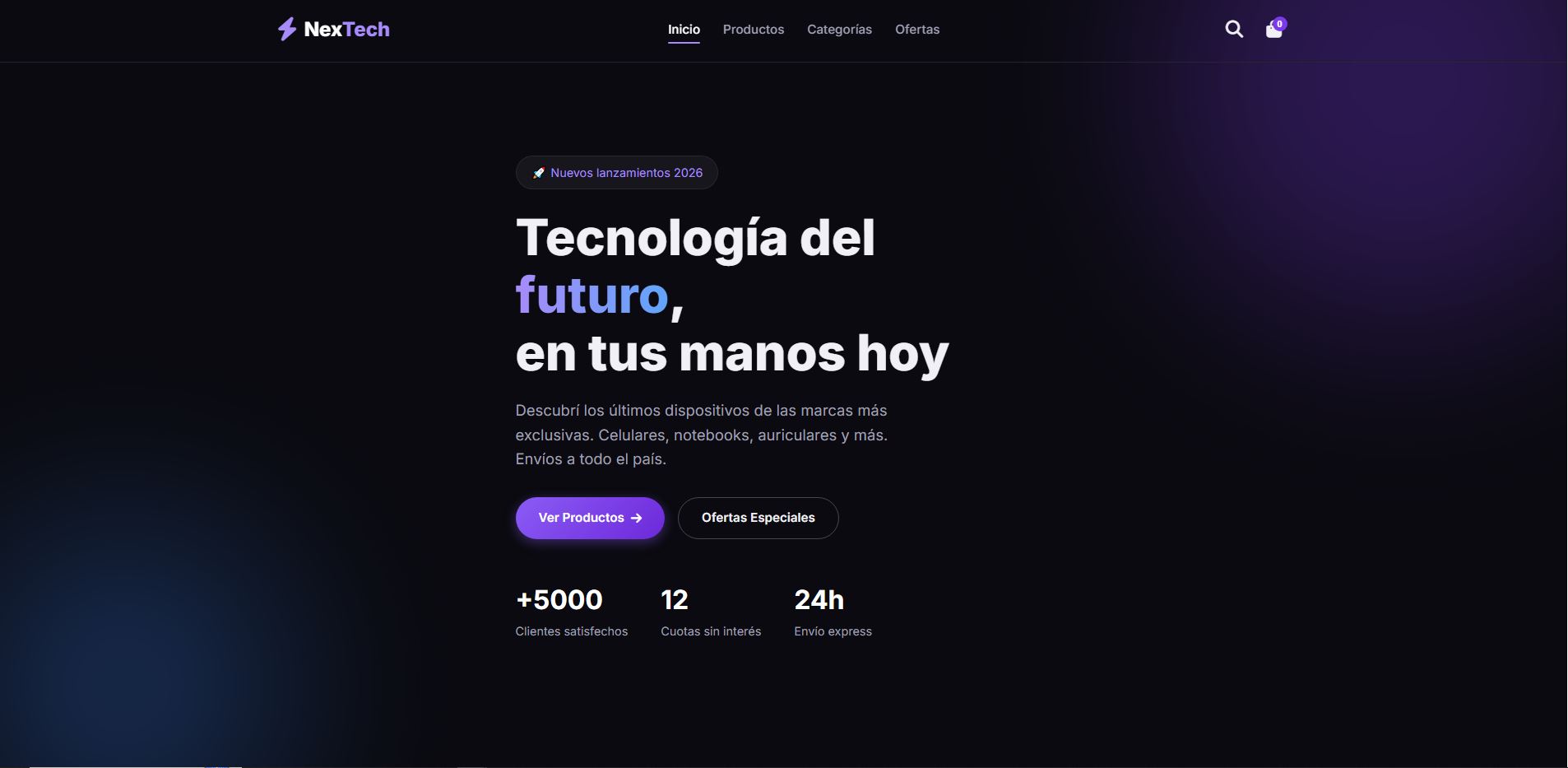 Vista previa de NexTech - Tienda de Tecnología